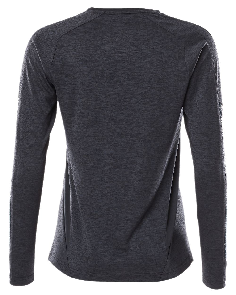 Dark Navy Coloured Mascot Womens Accelerate V-Neck Long Sleeved T-Shirt on white background