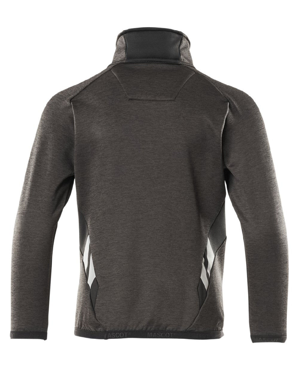 Dark Anthracite Black Coloured Mascot Workwear Childrens Accelerate Fleece Jumper on white background