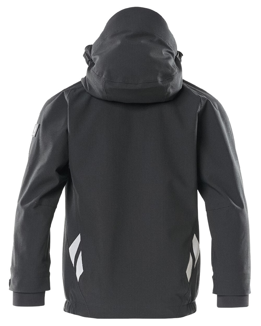 Black Coloured Mascot Workwear Childrens Accelerate Lightweight Outer Shell Jacket on white background
