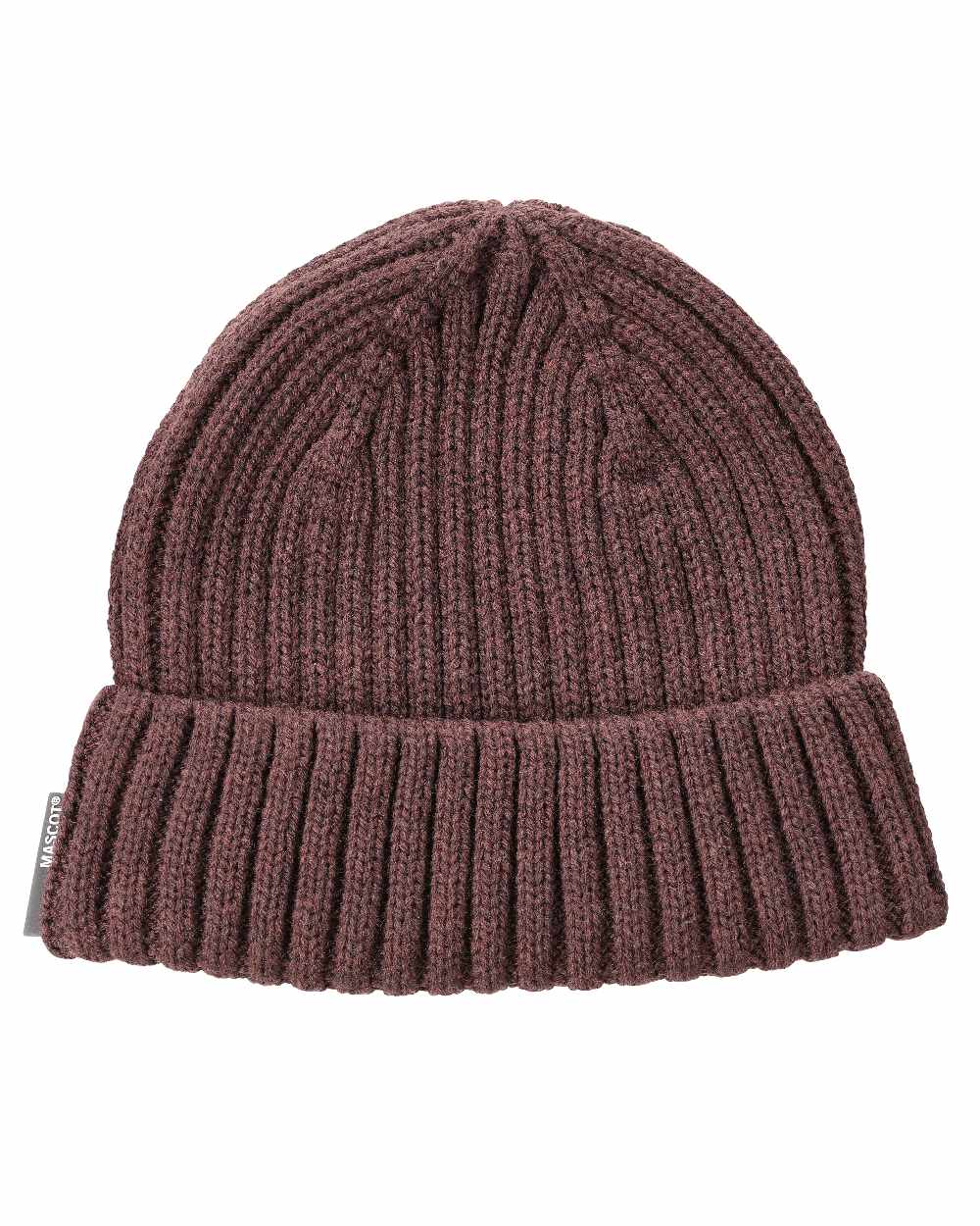 Bordeaux Coloured Mascot Workwear Customized Knitted Hat on white background