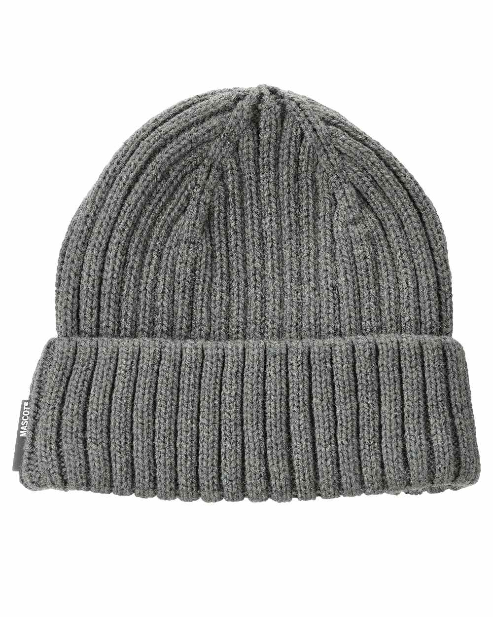 Stone Grey Coloured Mascot Workwear Customized Knitted Hat on white background