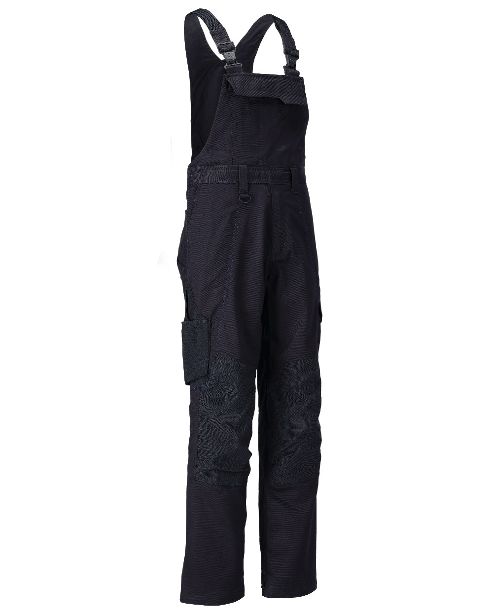 Dark Navy Coloured Mascot Workwear Mens Accelerate Bib & Brace With Kneepad Pockets on white background