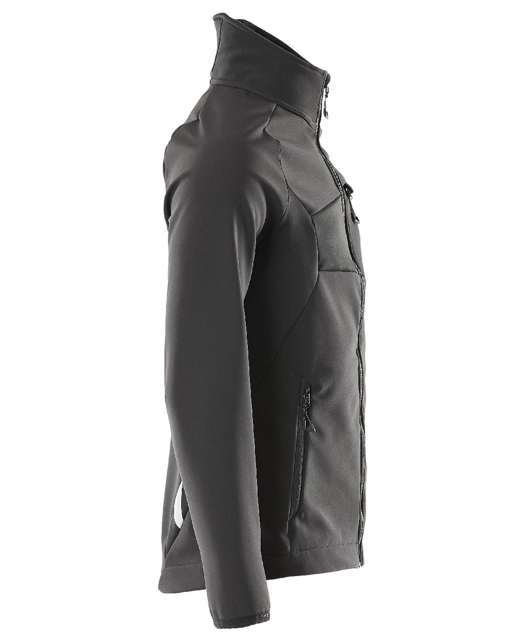 Black Coloured Mascot Workwear Mens Accelerate Breathable Softshell Jacket on white background