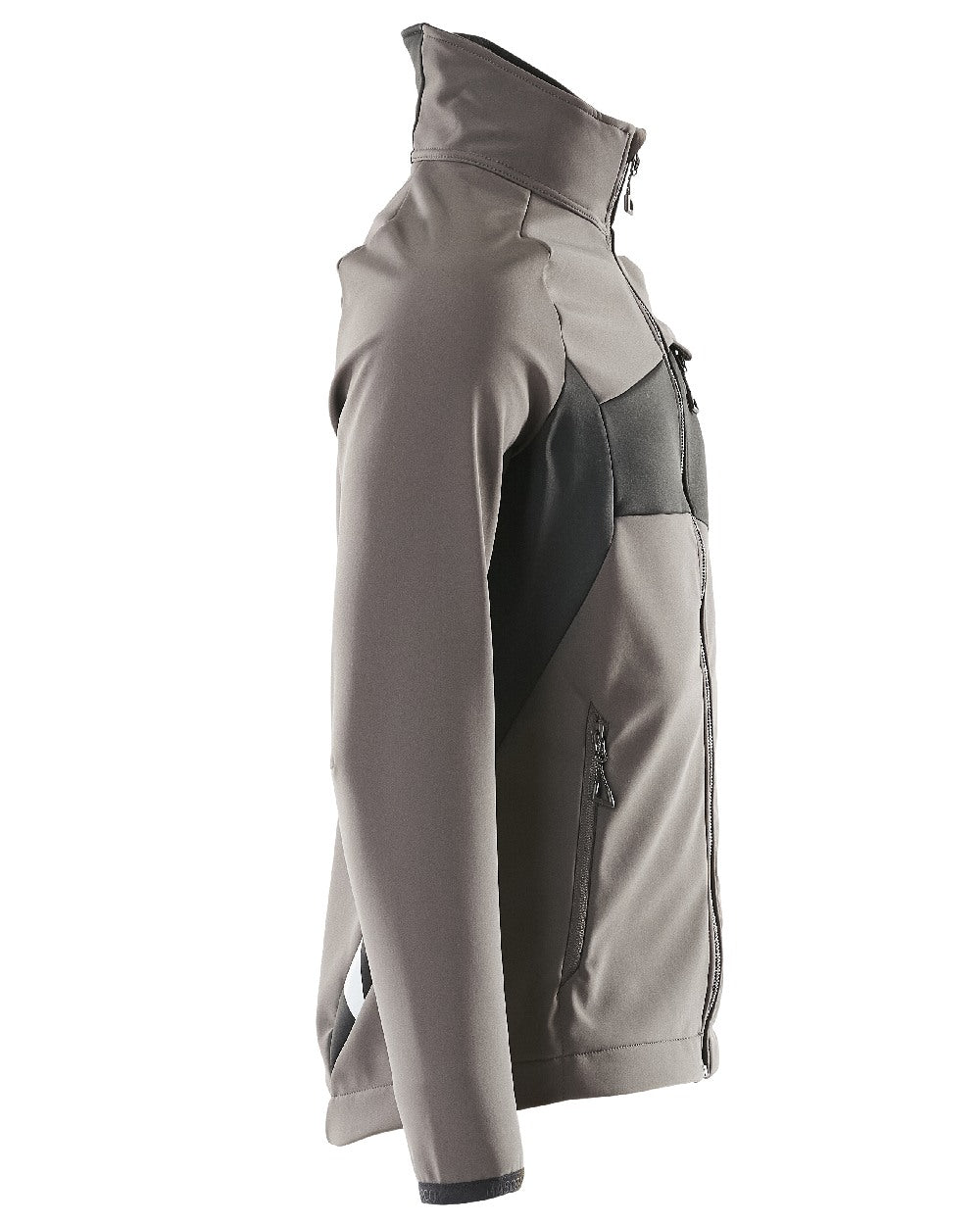 Dark Anthracite Black Coloured Mascot Workwear Mens Accelerate Breathable Softshell Jacket on white background