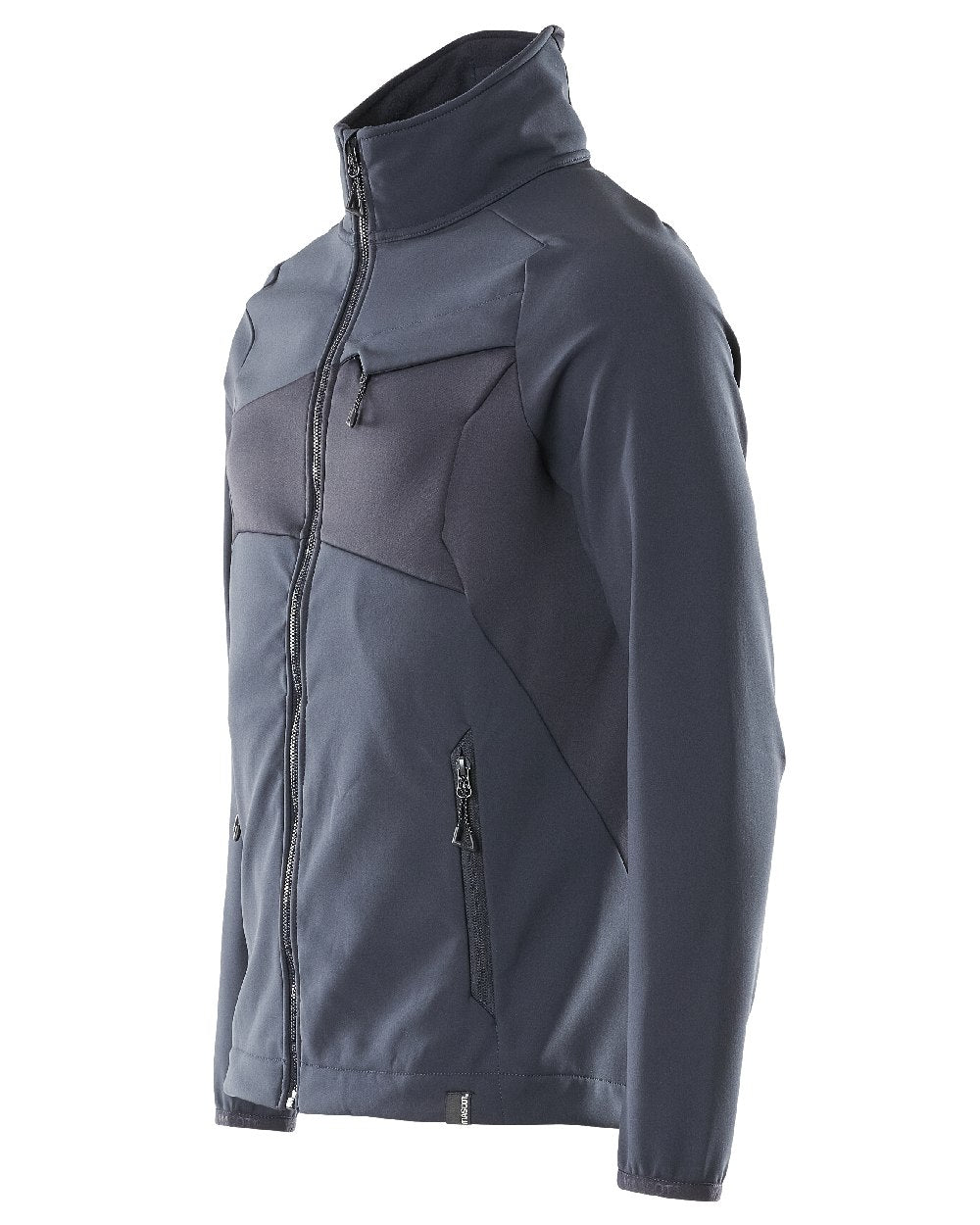 Dark Navy Coloured Mascot Workwear Mens Accelerate Breathable Softshell Jacket on white background