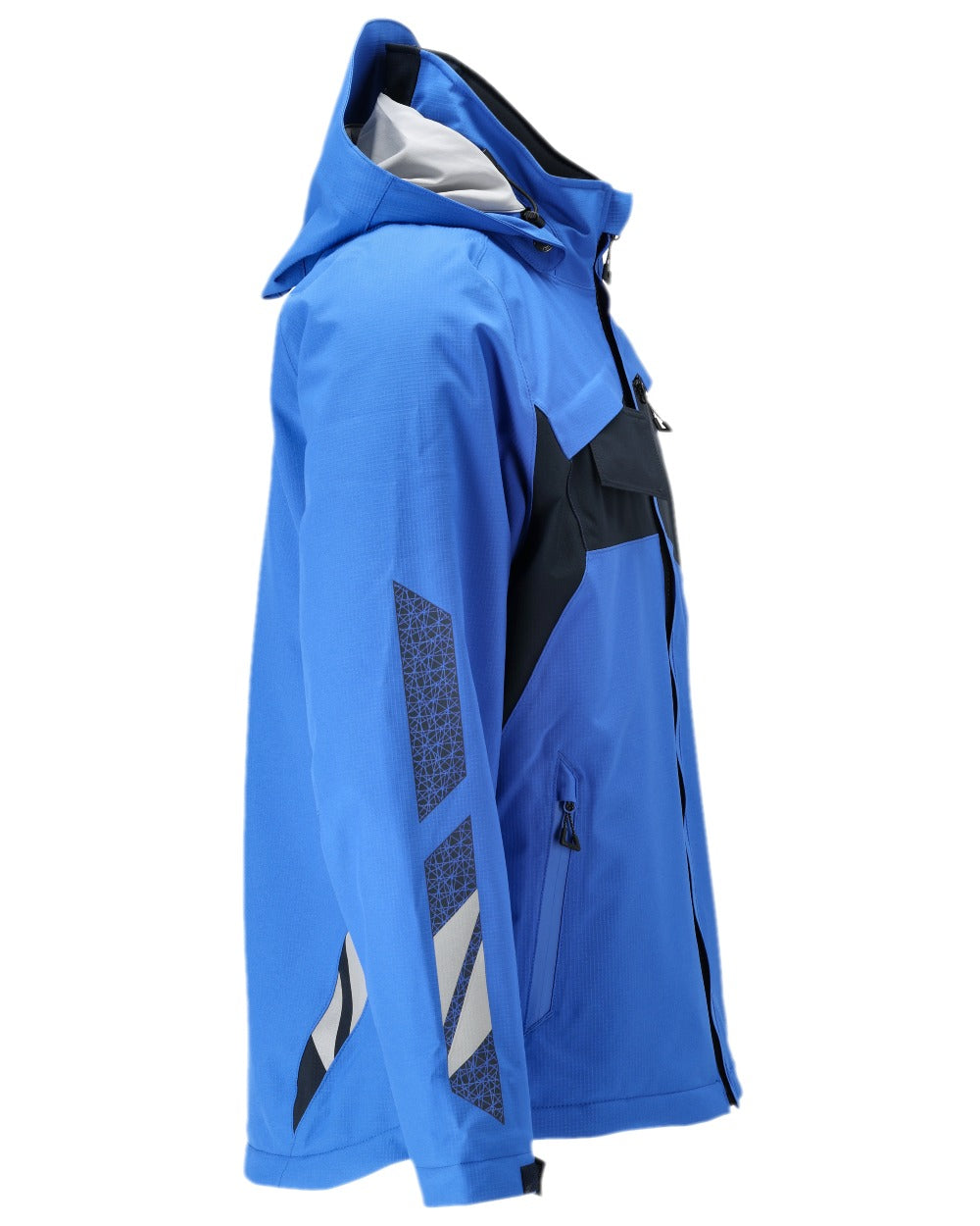 Azure Blue Dark Navy Coloured Mascot Workwear Mens Accelerate Breathable Winter Jacket on white background