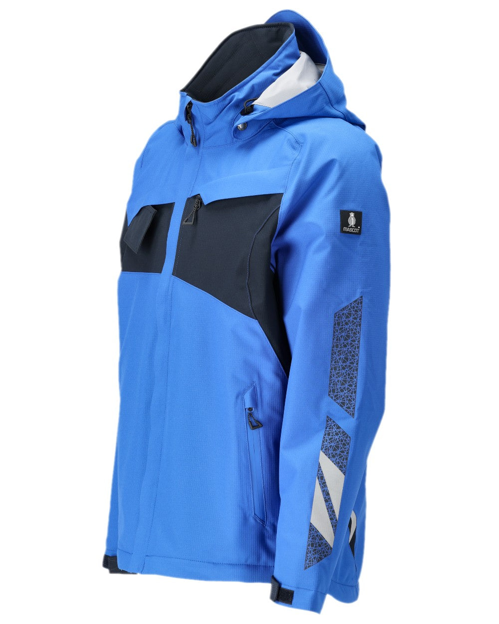 Azure Blue Dark Navy Coloured Mascot Workwear Mens Accelerate Breathable Winter Jacket on white background