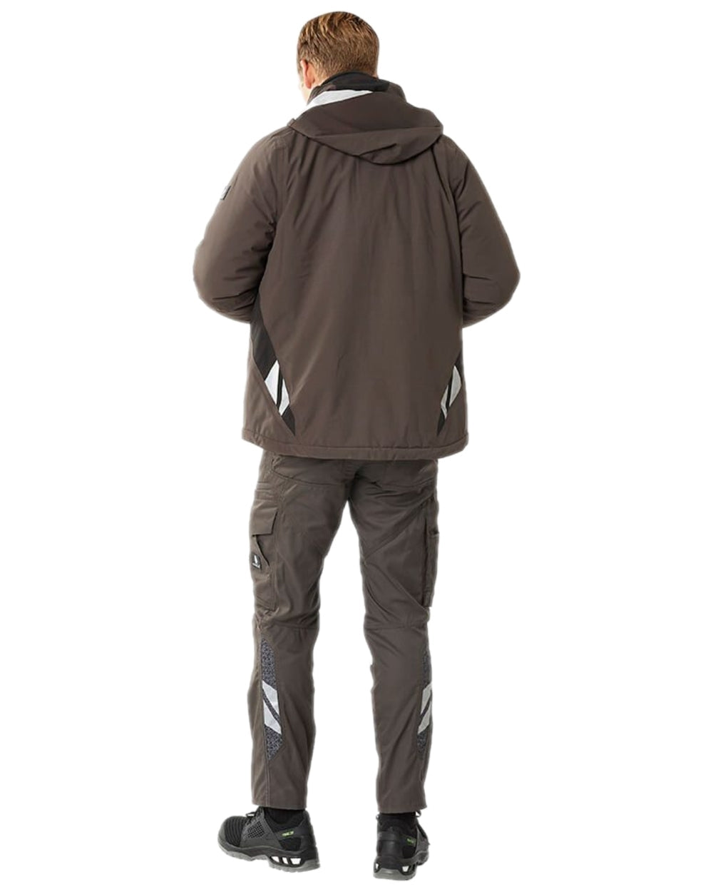 Dark Anthracite Black Coloured Mascot Workwear Mens Accelerate Breathable Winter Jacket on white background