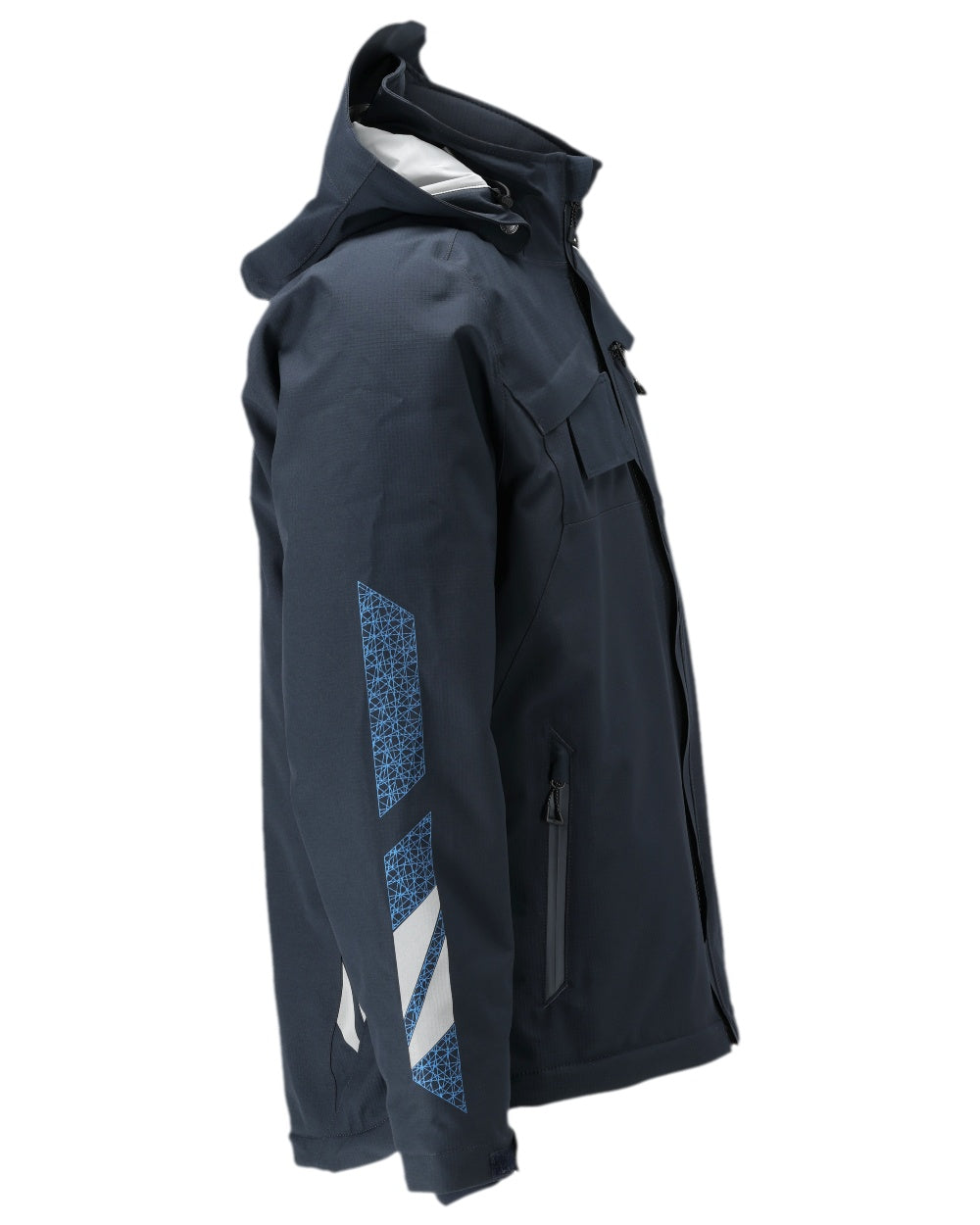 Dark Navy Coloured Mascot Workwear Mens Accelerate Breathable Winter Jacket on white background
