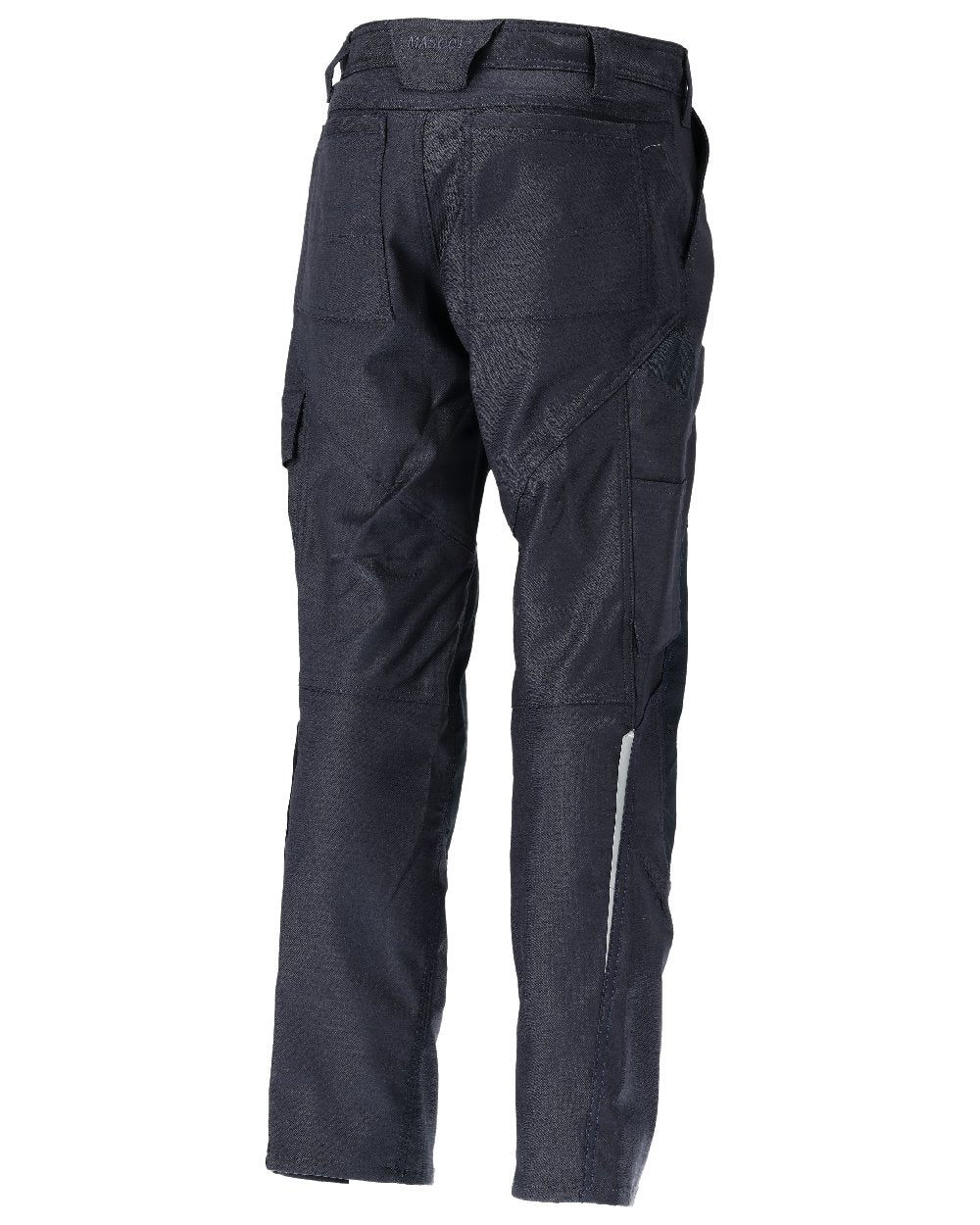 Dark Navy Coloured Mascot Workwear Mens Accelerate Cotton Trousers With Kneepad Pockets on white background