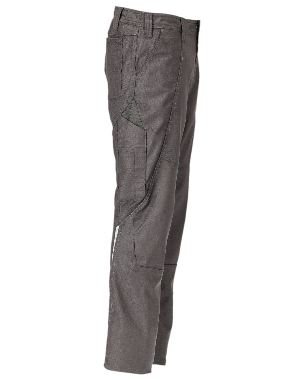 Dark Anthracite Coloured Mascot Workwear Mens Accelerate Cotton Trousers With Thigh Pockets on white background