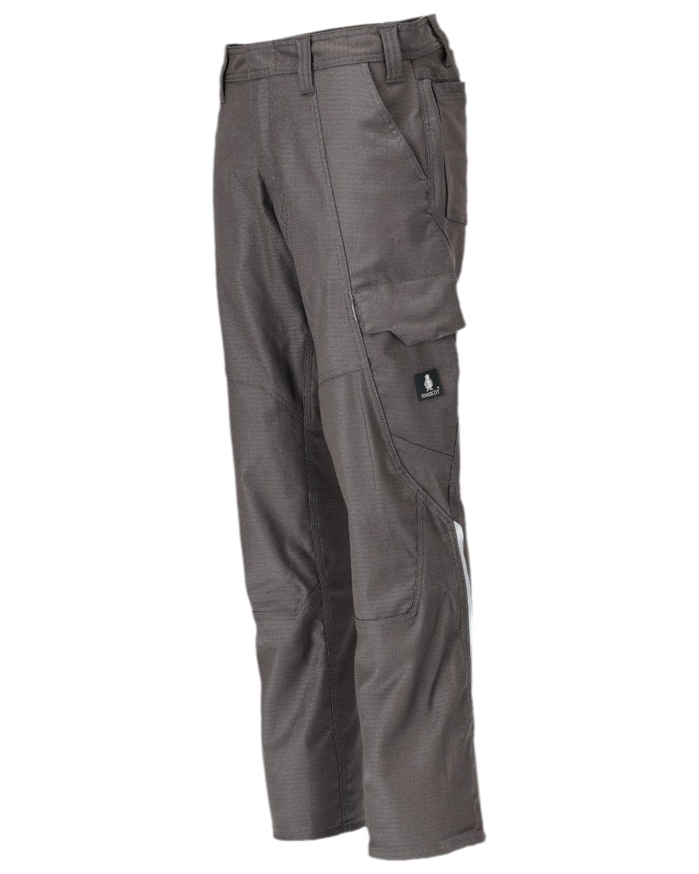 Dark Anthracite Coloured Mascot Workwear Mens Accelerate Cotton Trousers With Thigh Pockets on white background
