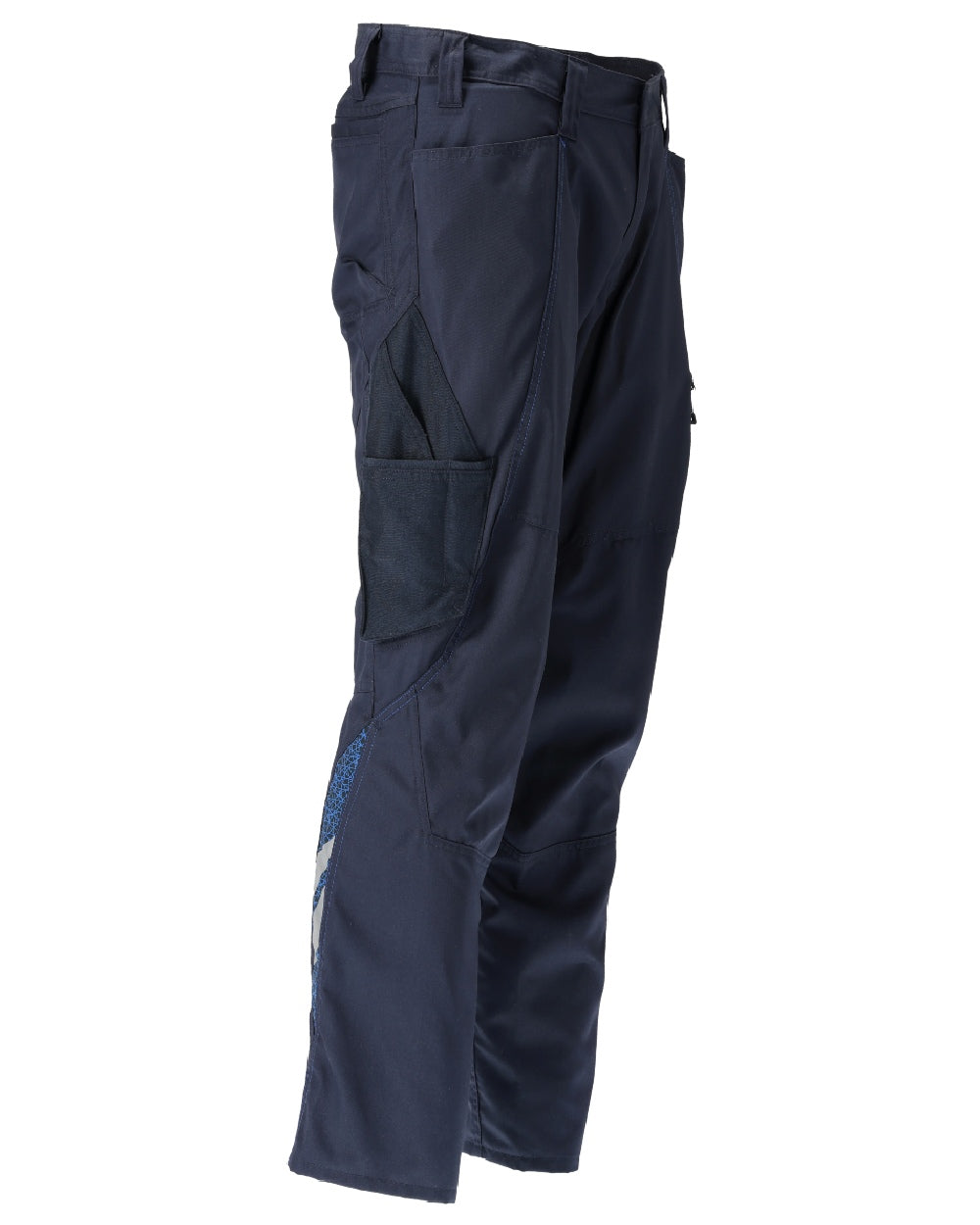 Dark Navy Coloured Mascot Workwear Mens Accelerate Extra Lightweight Trousers on white background