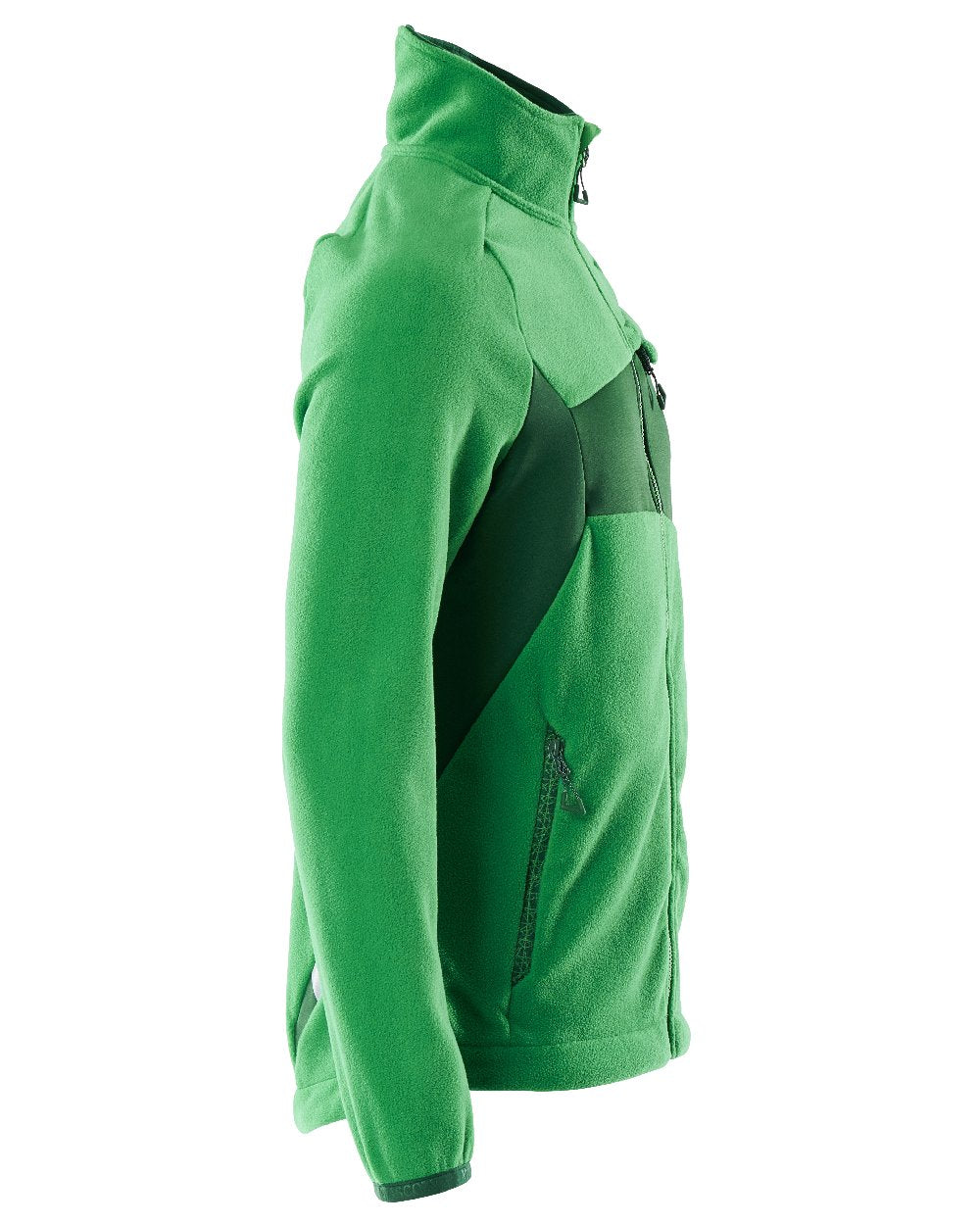 Grass Green Coloured Mascot Workwear Mens Accelerate Fleece Jacket on white background