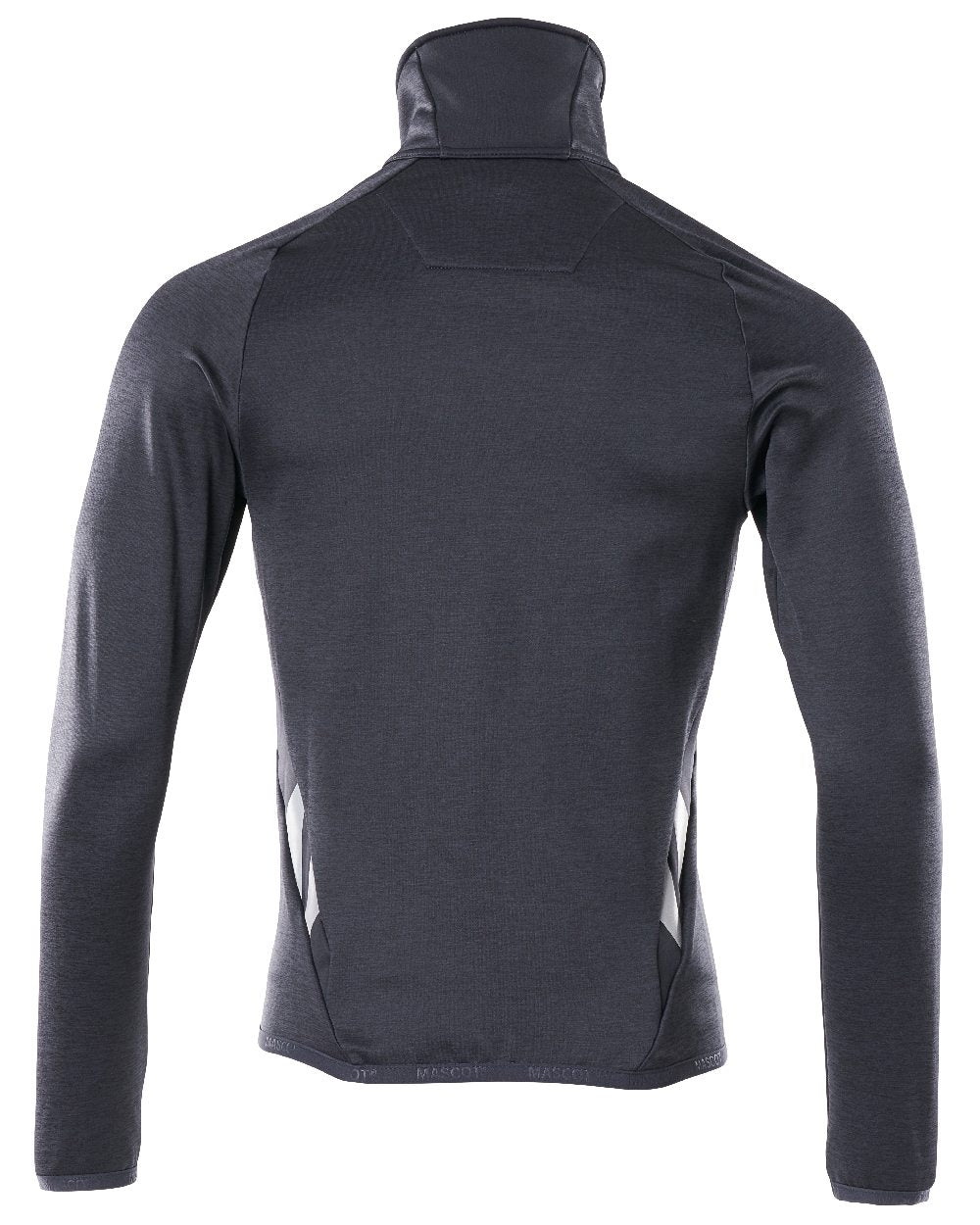 Dark Navy Coloured Mascot Workwear Mens Accelerate Fleece Jumper With Zipper on white background