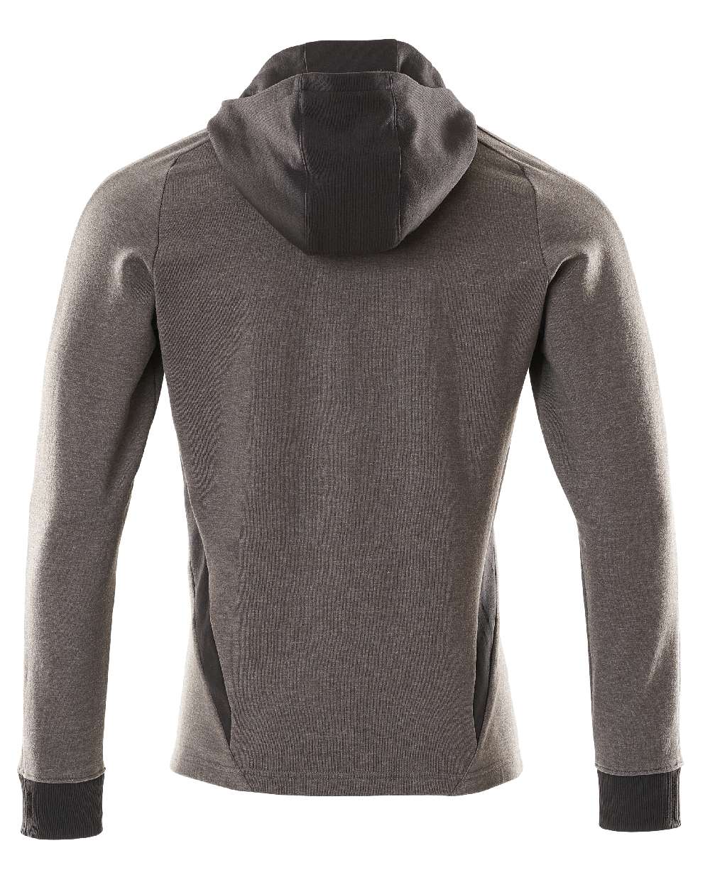 Dark Anthracite Black Coloured Mascot Workwear Mens Accelerate Hoodie With Zipper on white background