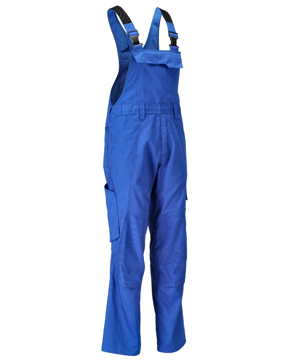 Azure Blue Coloured Mascot Workwear Mens Accelerate Lightweight Bib & Brace With Kneepad Pockets on white background