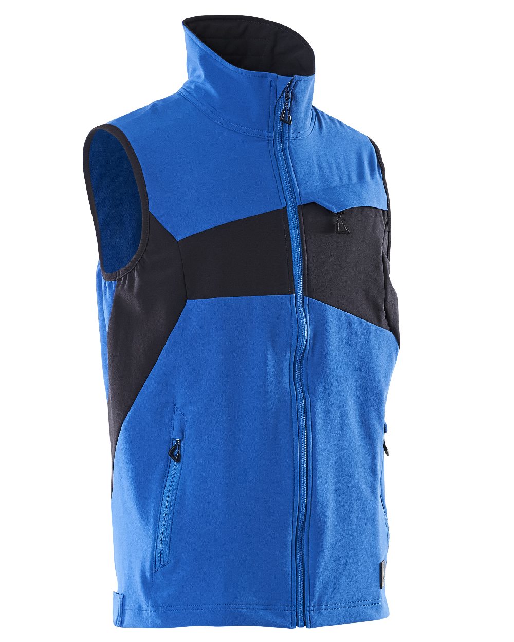 Azure Blue Dark Navy Coloured Mascot Workwear Mens Accelerate Lightweight Gilet on white background