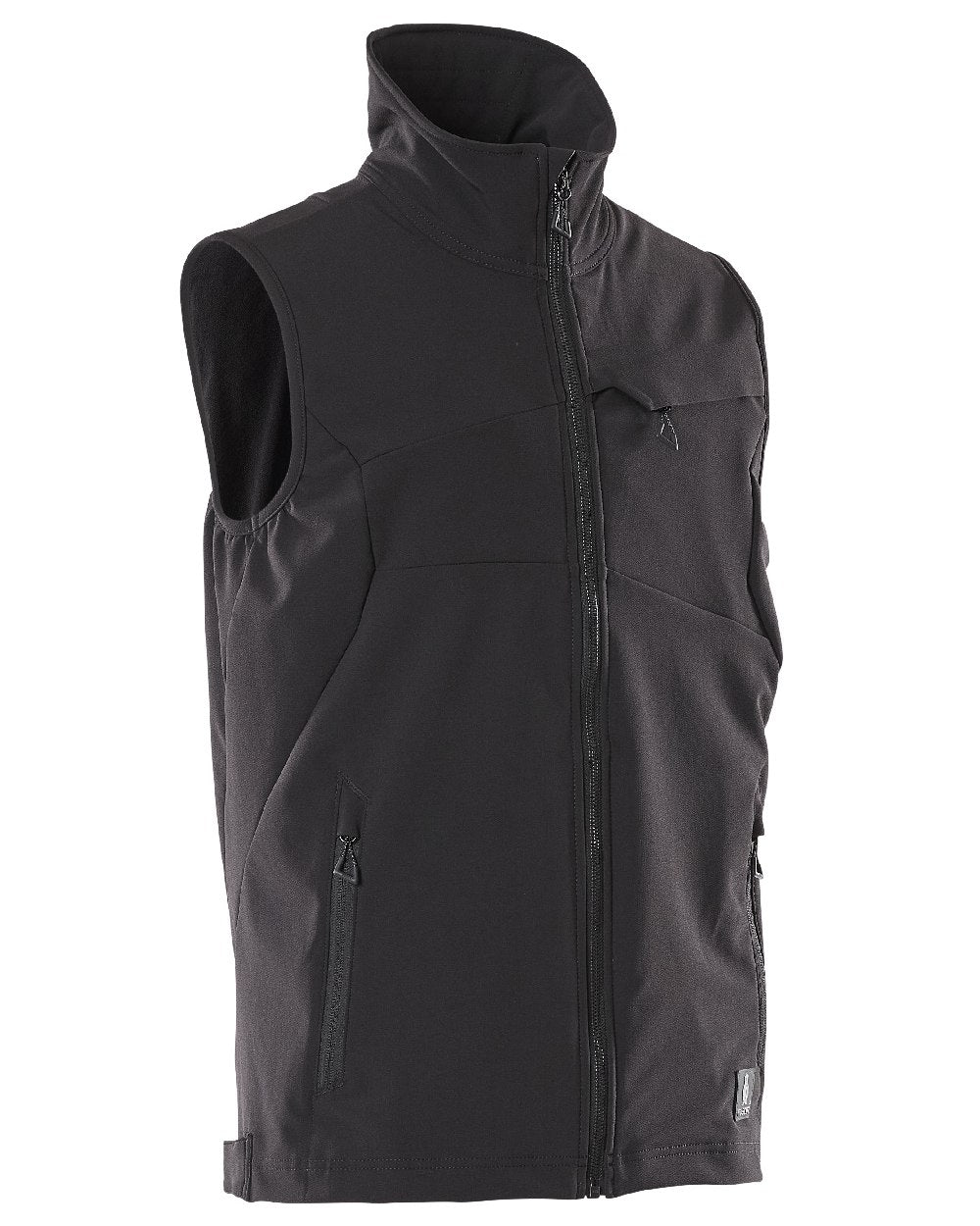 Black Coloured Mascot Workwear Mens Accelerate Lightweight Gilet on white background