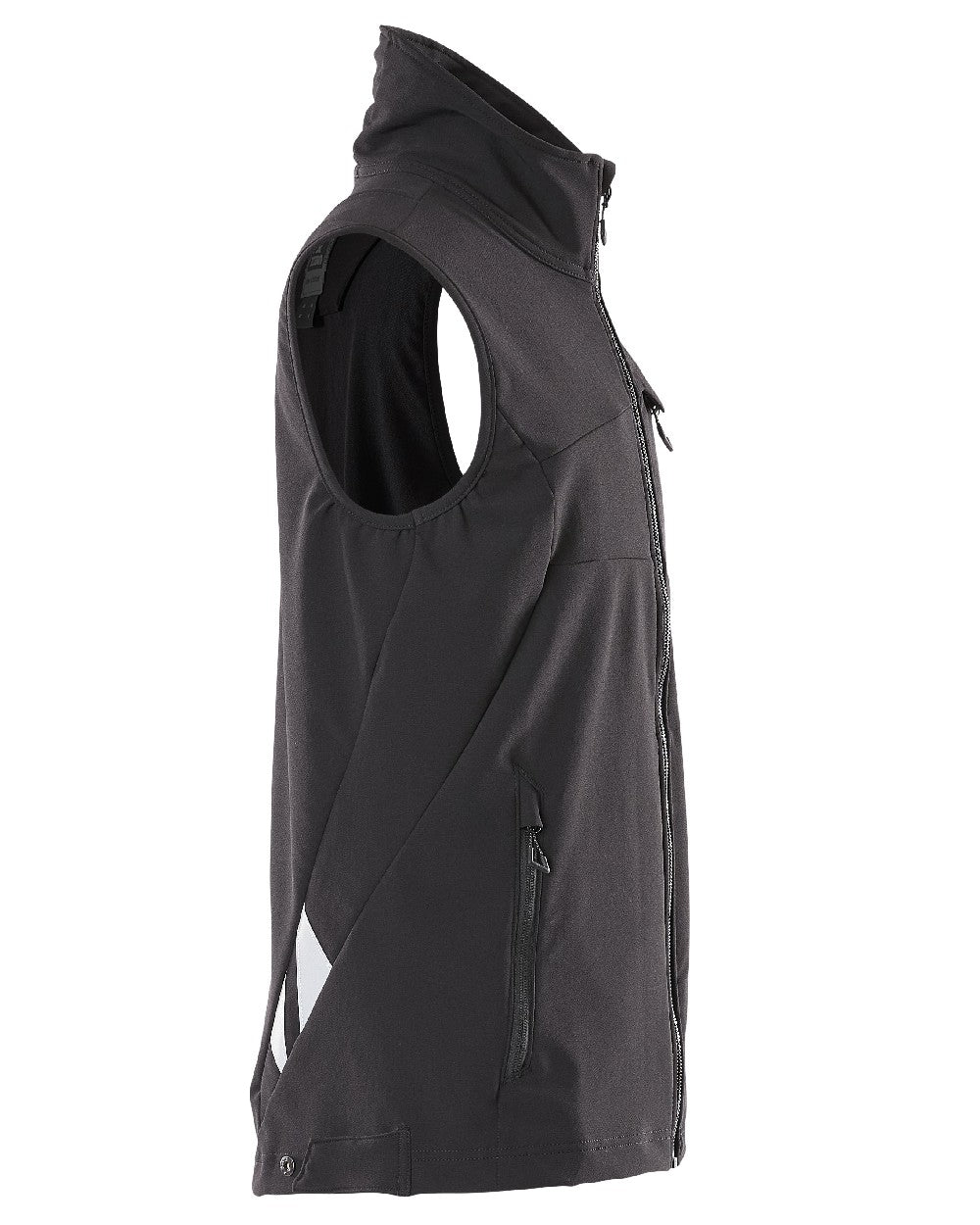 Black Coloured Mascot Workwear Mens Accelerate Lightweight Gilet on white background
