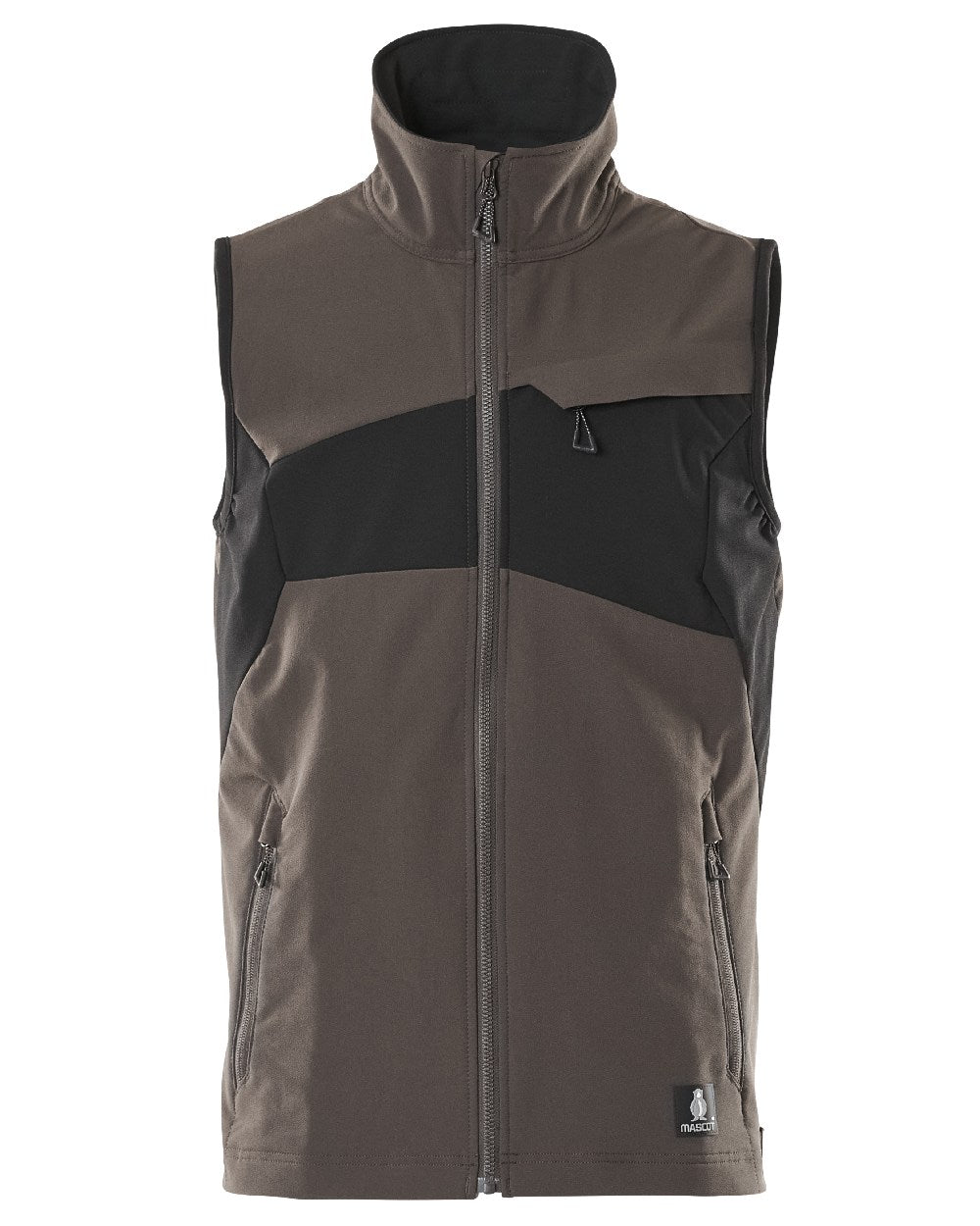 Dark Anthracite Black Coloured Mascot Workwear Mens Accelerate Lightweight Gilet on white background