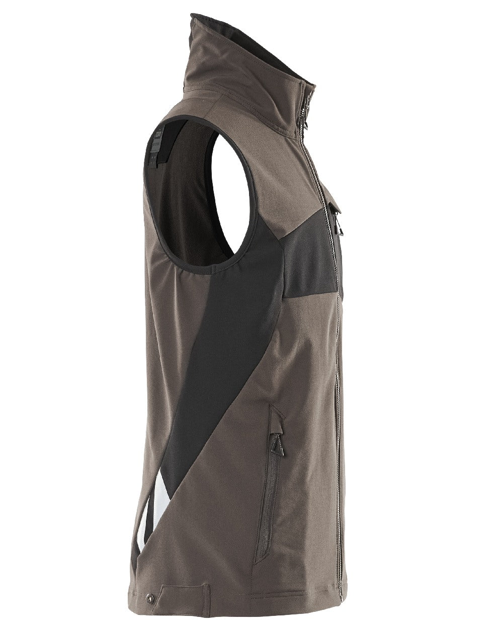 Dark Anthracite Black Coloured Mascot Workwear Mens Accelerate Lightweight Gilet on white background
