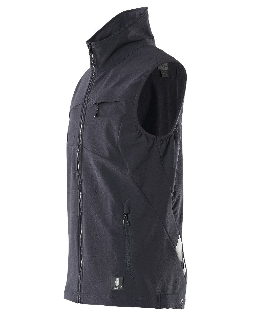 Dark Navy Coloured Mascot Workwear Mens Accelerate Lightweight Gilet on white background