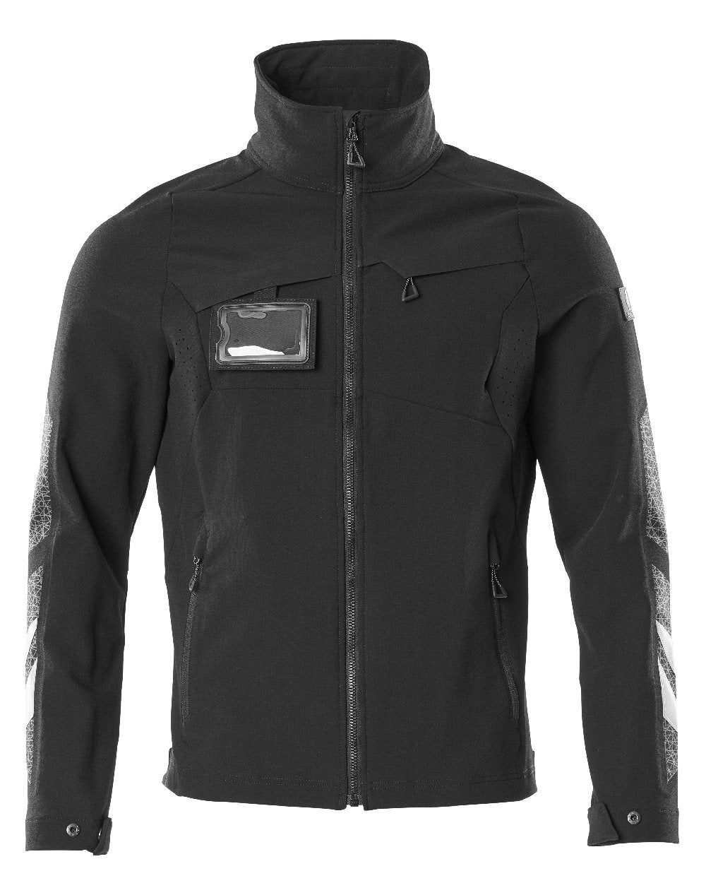 Black Coloured Mascot Workwear Mens Accelerate Lightweight Jacket on white background