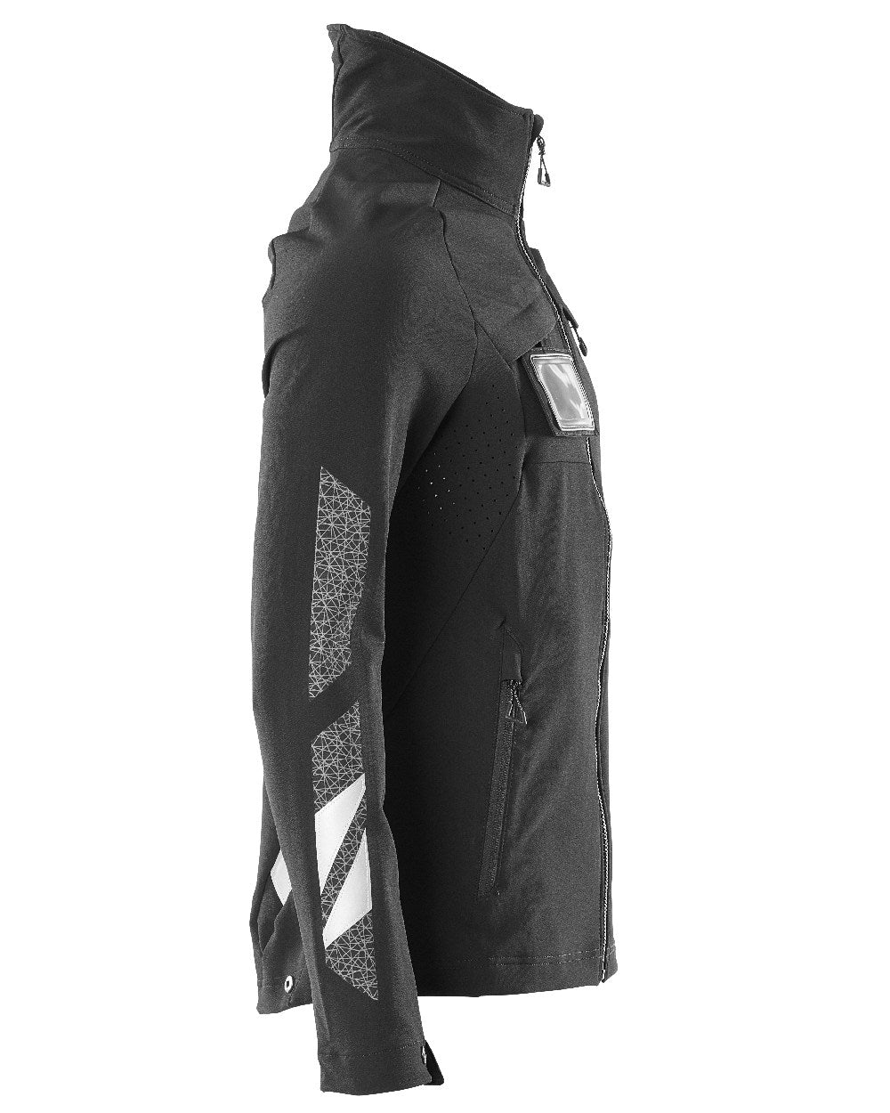 Black Coloured Mascot Workwear Mens Accelerate Lightweight Jacket on white background