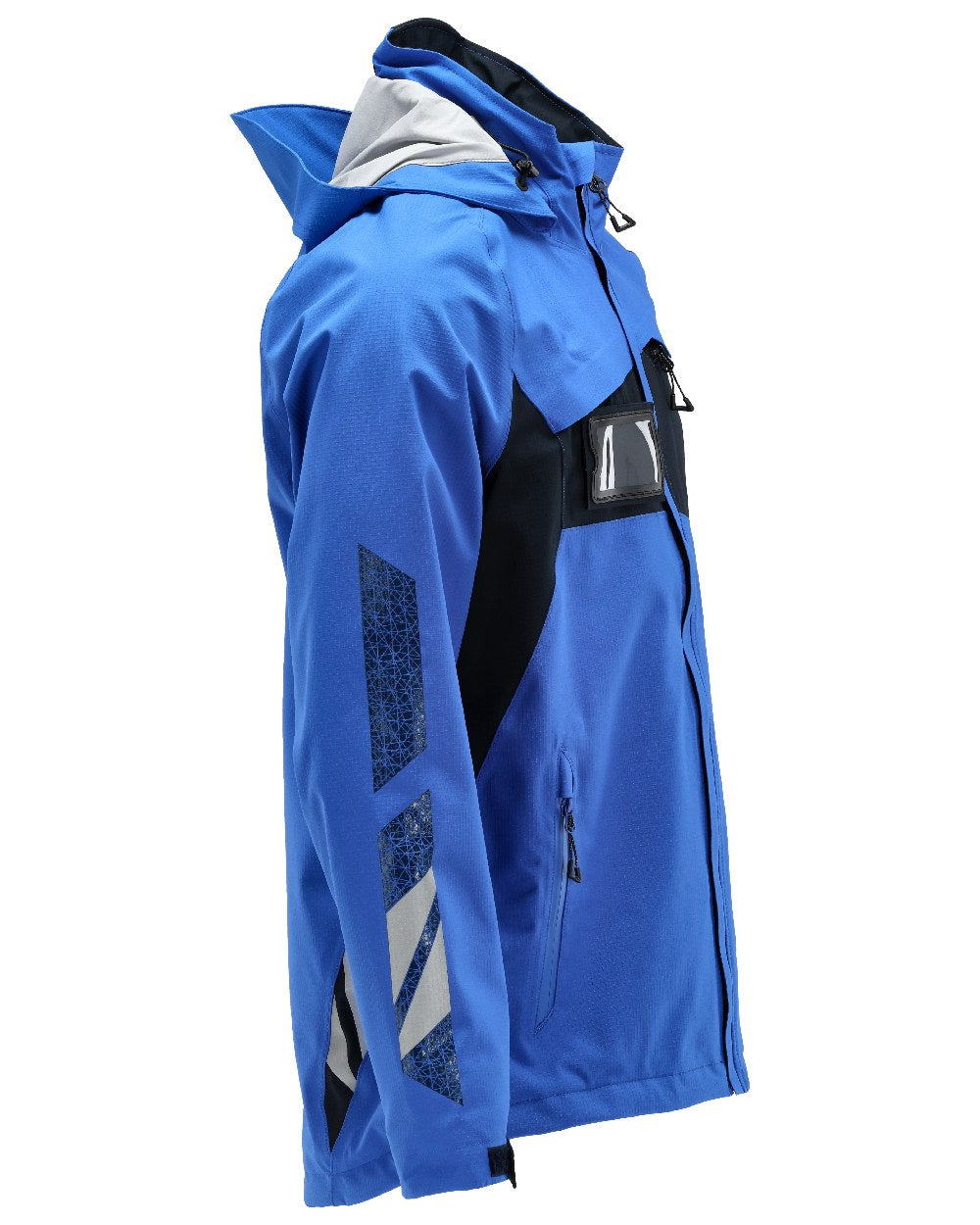 Azure Blue Dark Navy Coloured Mascot Workwear Mens Accelerate Lightweight Outer Shell Jacket on white background