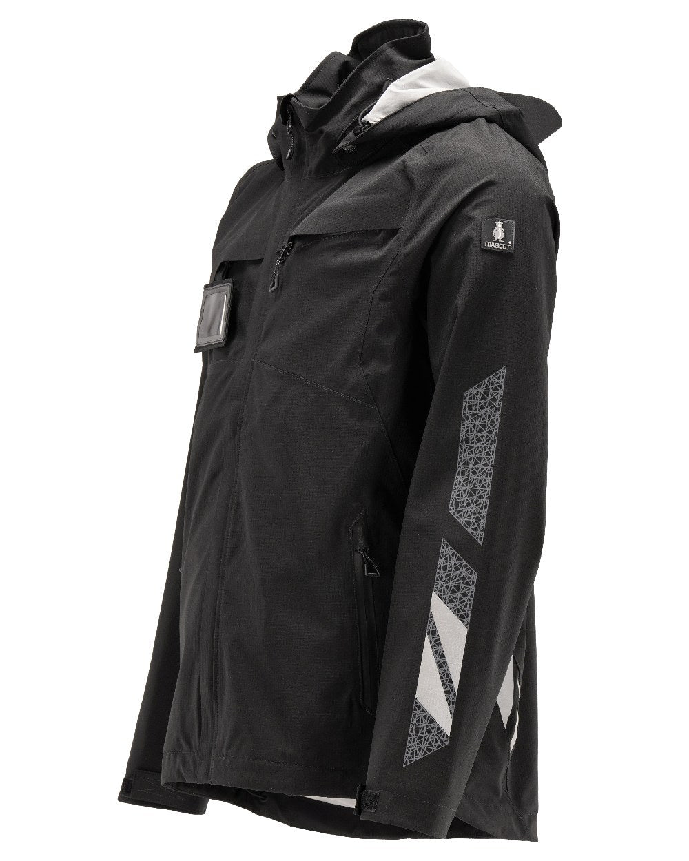 Black Coloured Mascot Workwear Mens Accelerate Lightweight Outer Shell Jacket on white background
