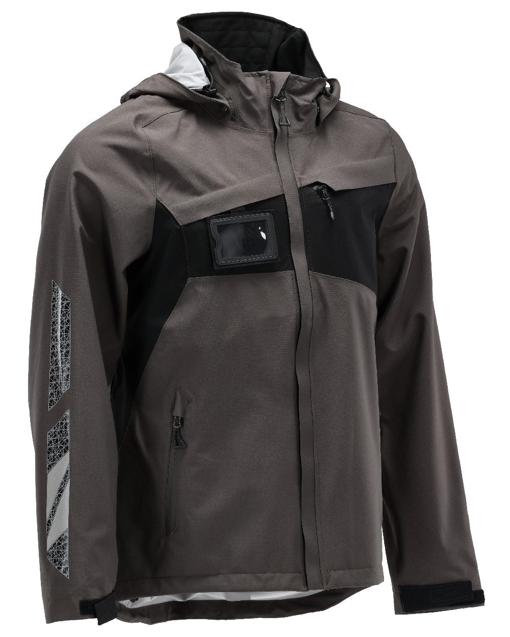 Dark Anthracite Black Coloured Mascot Workwear Mens Accelerate Lightweight Outer Shell Jacket on white background