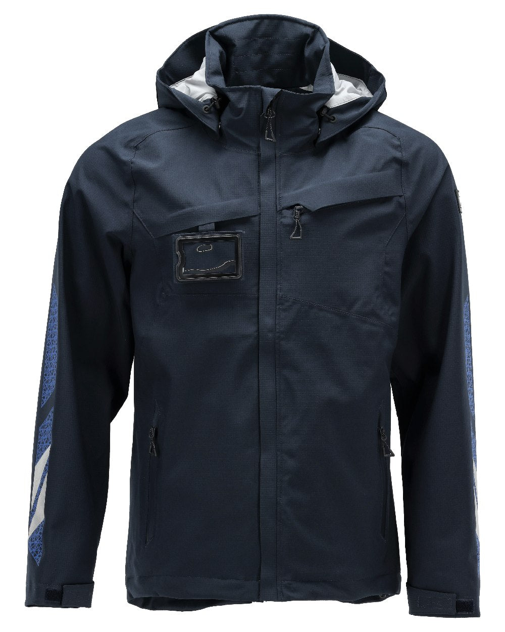 Dark Navy Coloured Mascot Workwear Mens Accelerate Lightweight Outer Shell Jacket on white background