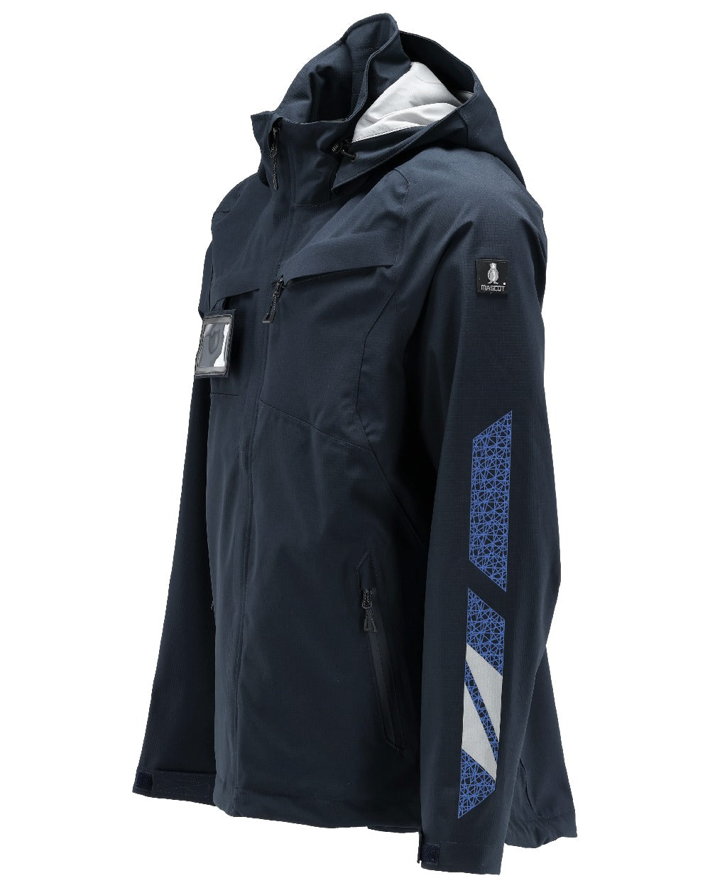 Dark Navy Coloured Mascot Workwear Mens Accelerate Lightweight Outer Shell Jacket on white background