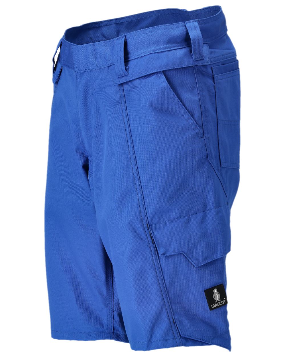 Azure Blue Coloured Mascot Workwear Mens Accelerate Lightweight Shorts on white background
