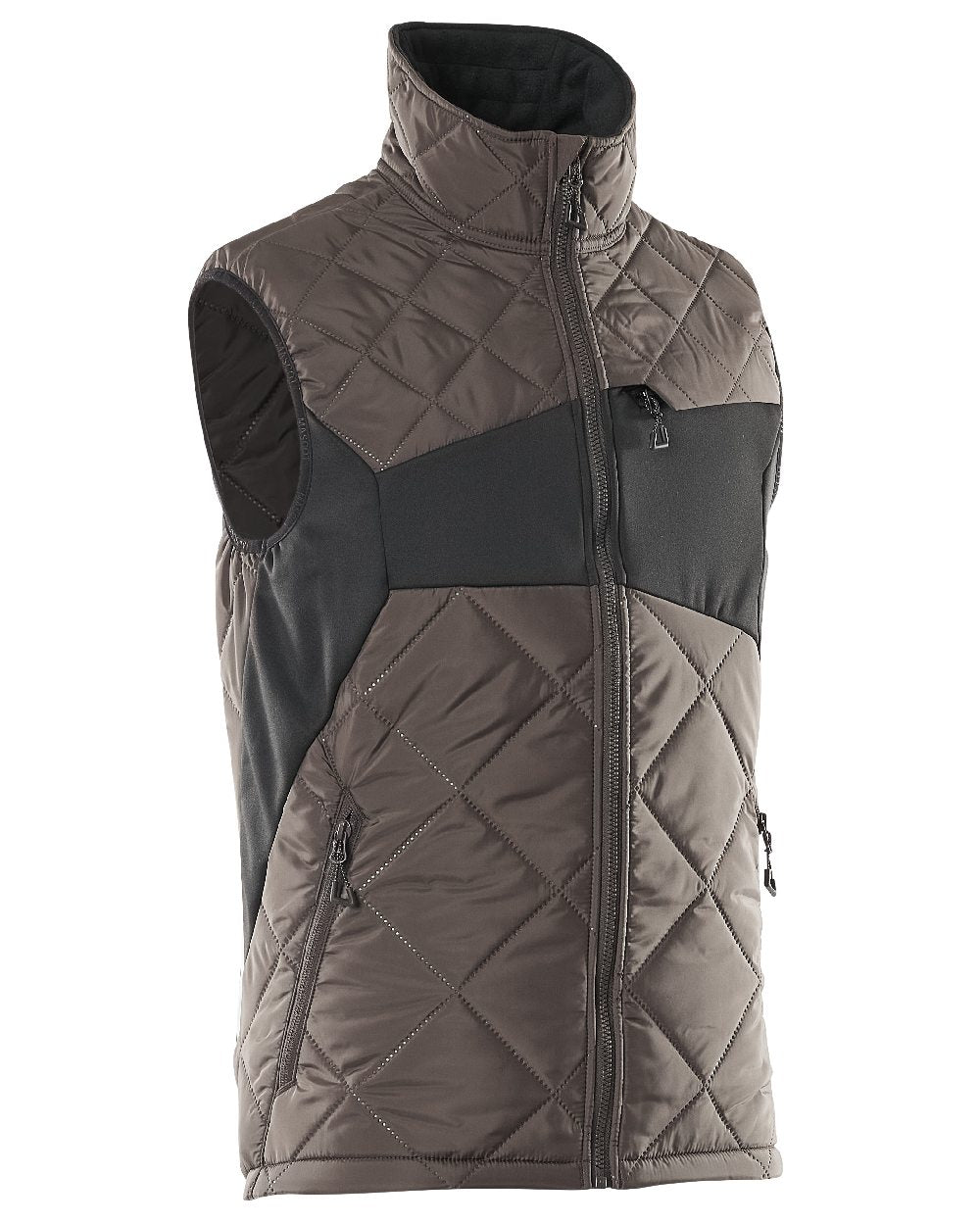 Dark Anthracite Black Coloured Mascot Workwear Mens Accelerate Lightweight Thermal Gilet on white background