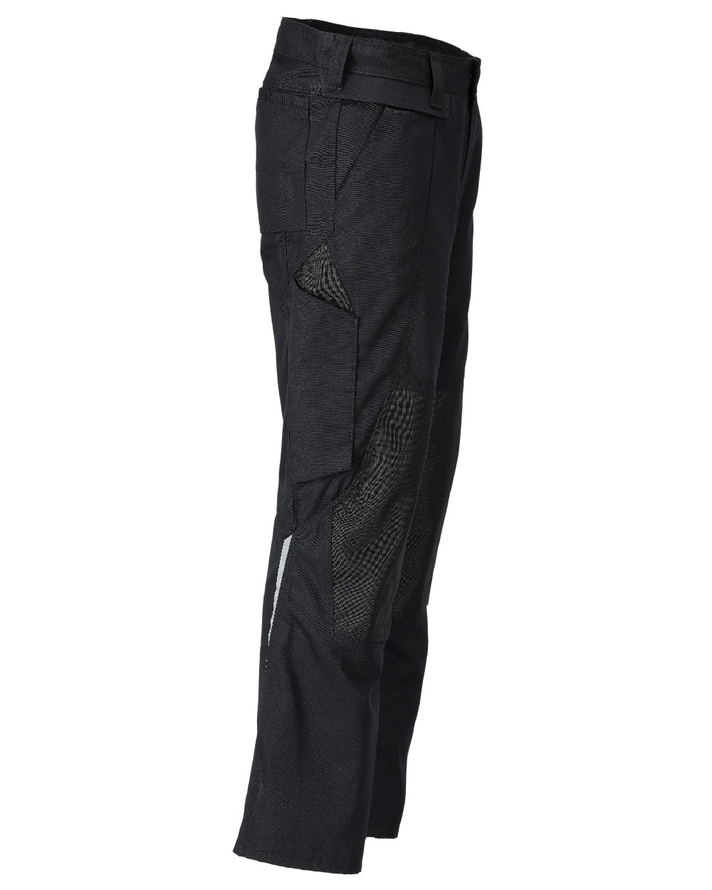 Black Coloured Mascot Workwear Mens Accelerate Lightweight Trousers With Kneepad Pockets on white background