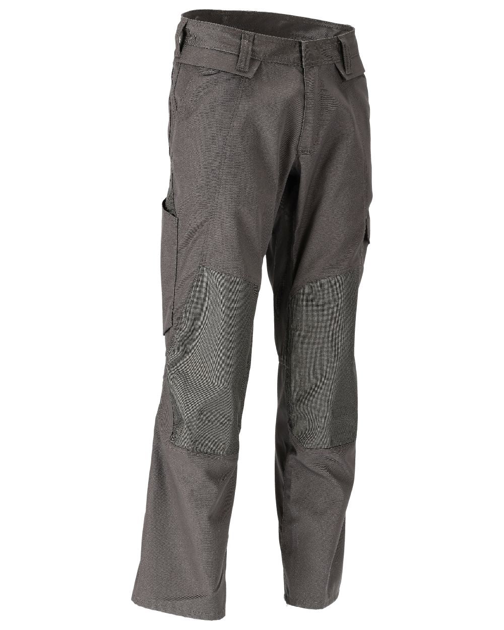 Dark Anthracite Coloured Mascot Workwear Mens Accelerate Lightweight Trousers With Kneepad Pockets on white background
