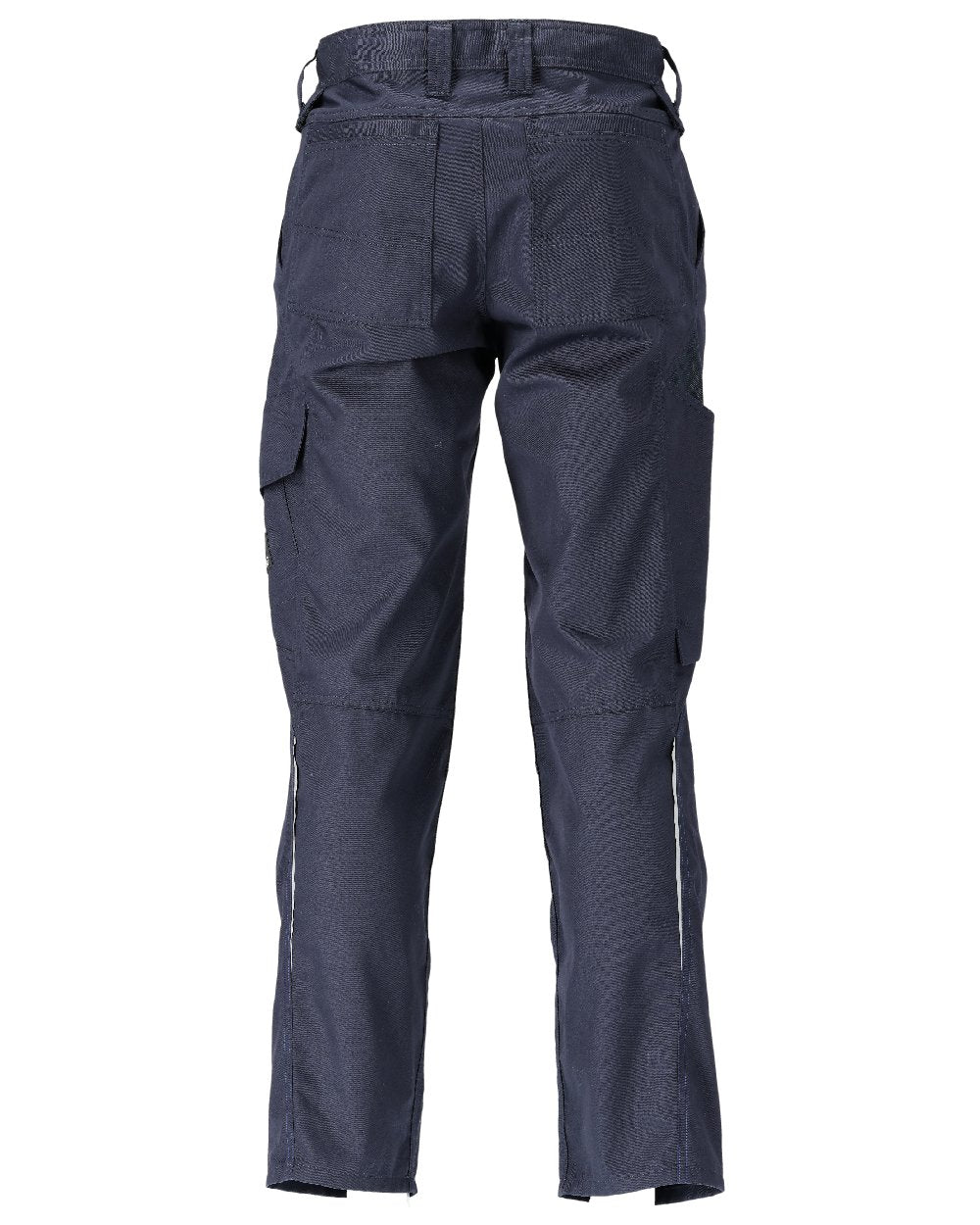 Dark Navy Coloured Mascot Workwear Mens Accelerate Lightweight Trousers With Kneepad Pockets on white background