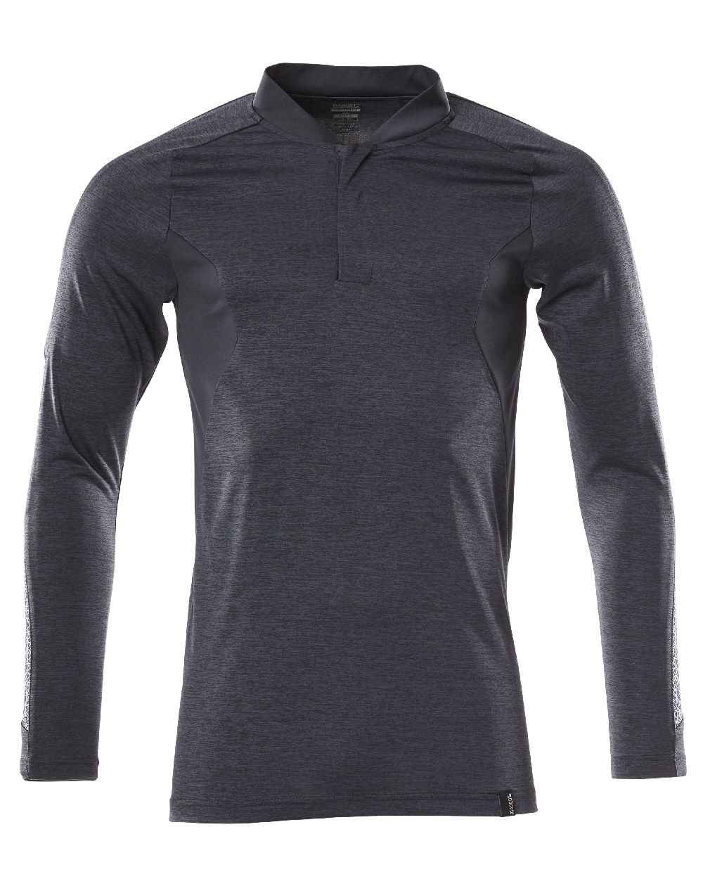 Dark Navy Coloured Mascot Workwear Mens Accelerate Long Sleeved Polo Shirt on white background
