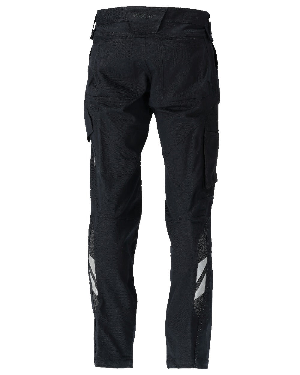 Black Coloured Mascot Workwear Mens Accelerate Organic Cotton Trousers on white background