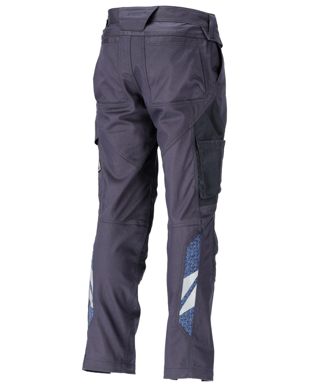 Dark Navy Coloured Mascot Workwear Mens Accelerate Organic Cotton Trousers on white background