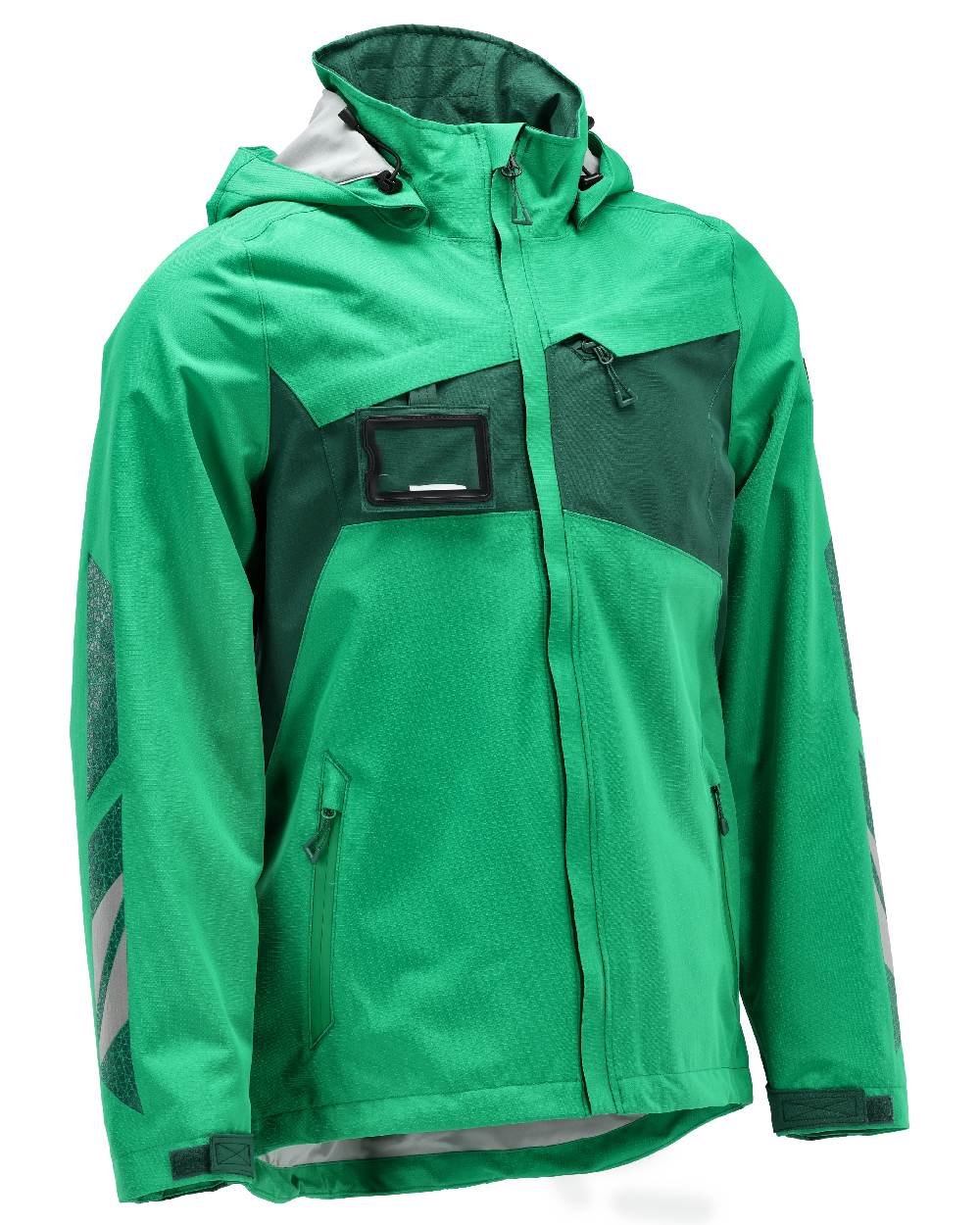 Grass Green Coloured Mascot Workwear Mens Accelerate Outer Shell Jacket on white background