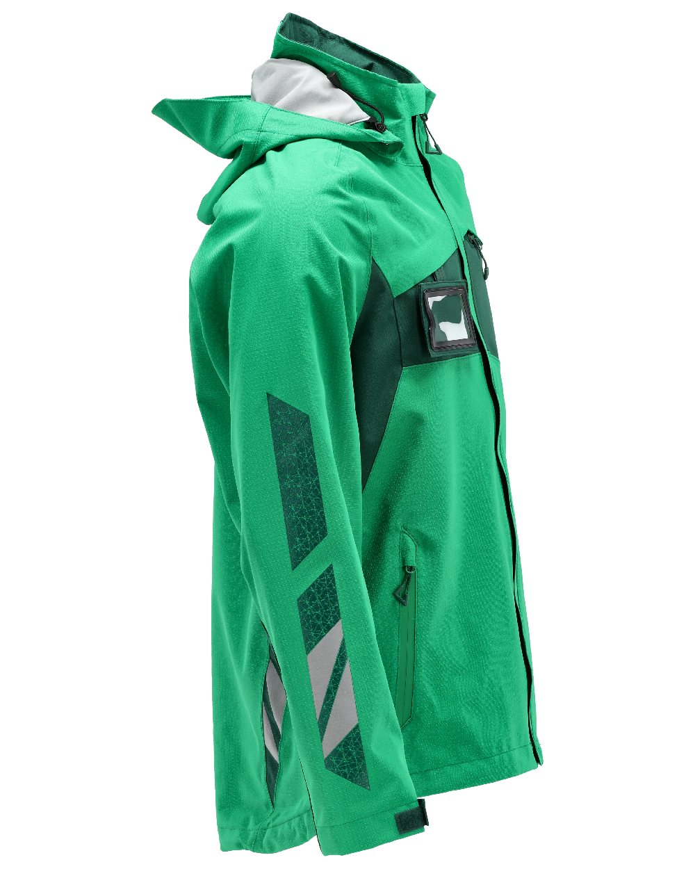 Grass Green Coloured Mascot Workwear Mens Accelerate Outer Shell Jacket on white background