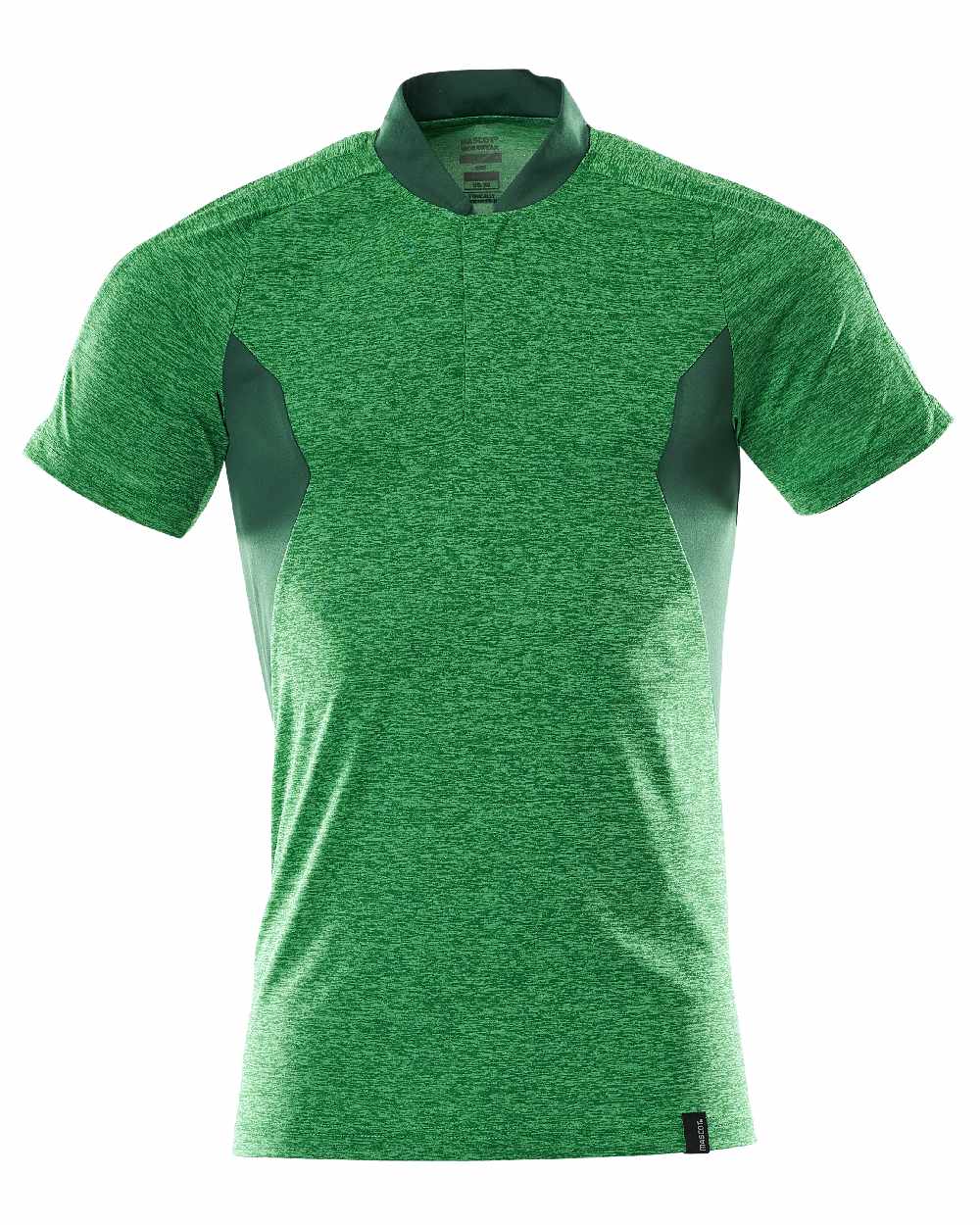 Grass Green Coloured Mascot Workwear Mens Accelerate Polo Shirt on white background