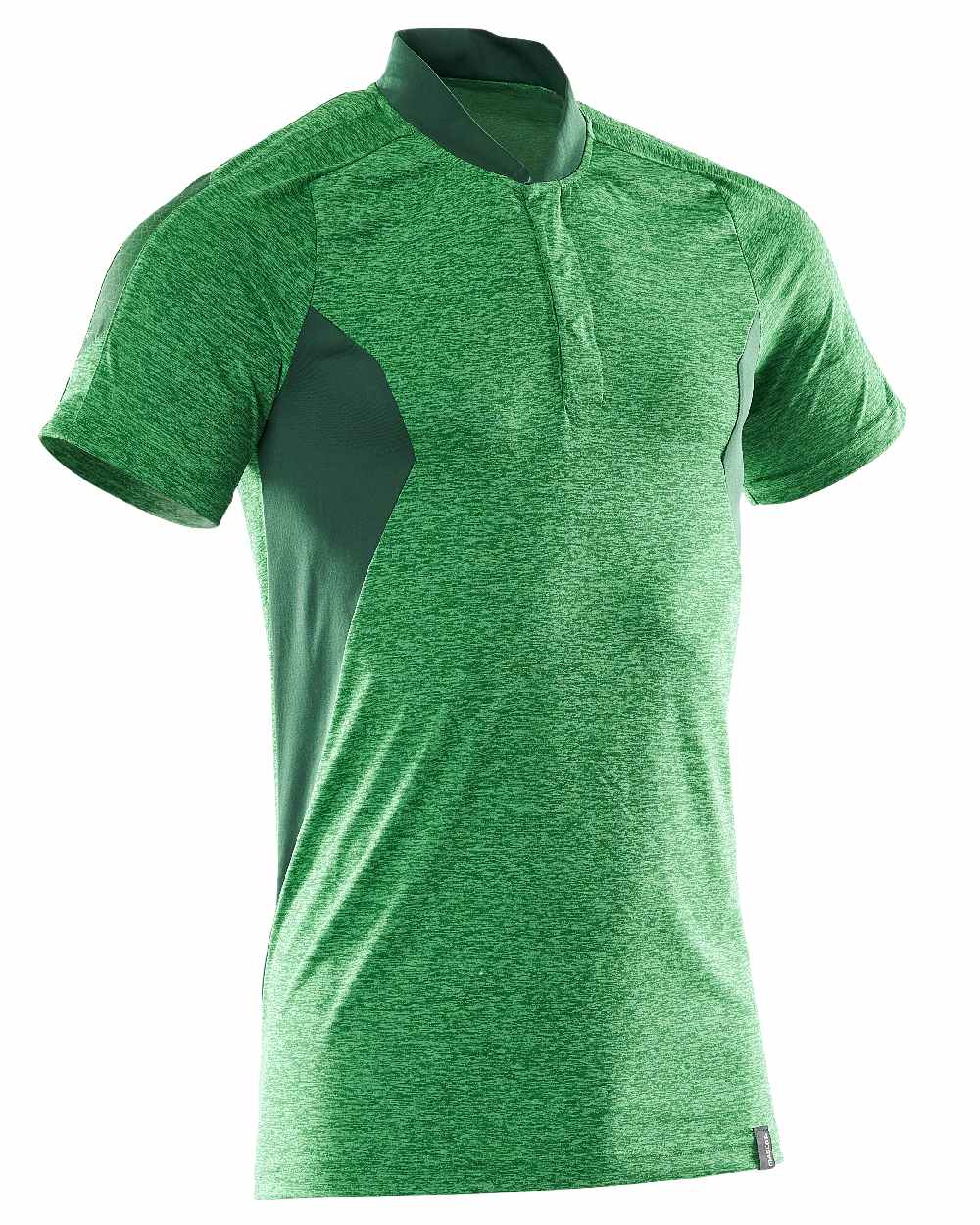 Grass Green Coloured Mascot Workwear Mens Accelerate Polo Shirt on white background