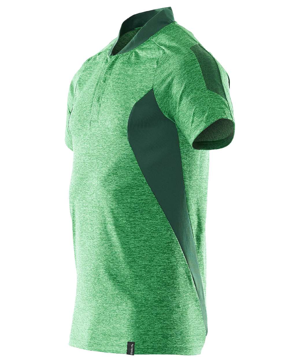 Grass Green Coloured Mascot Workwear Mens Accelerate Polo Shirt on white background