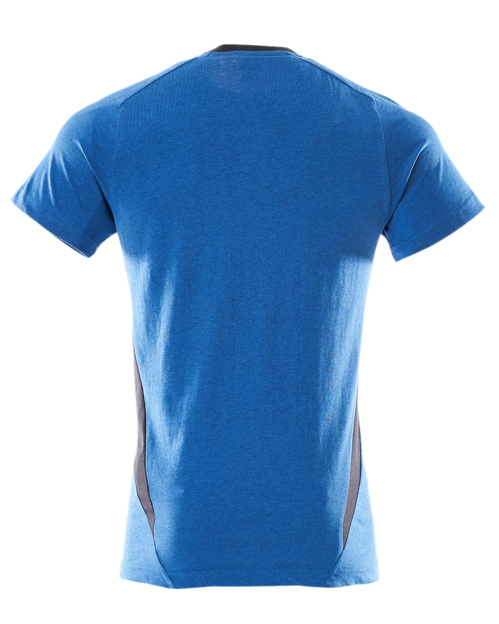 Azure Blue Dark Navy Coloured Mascot Workwear Mens Accelerate Round Neck T-Shirt on white background