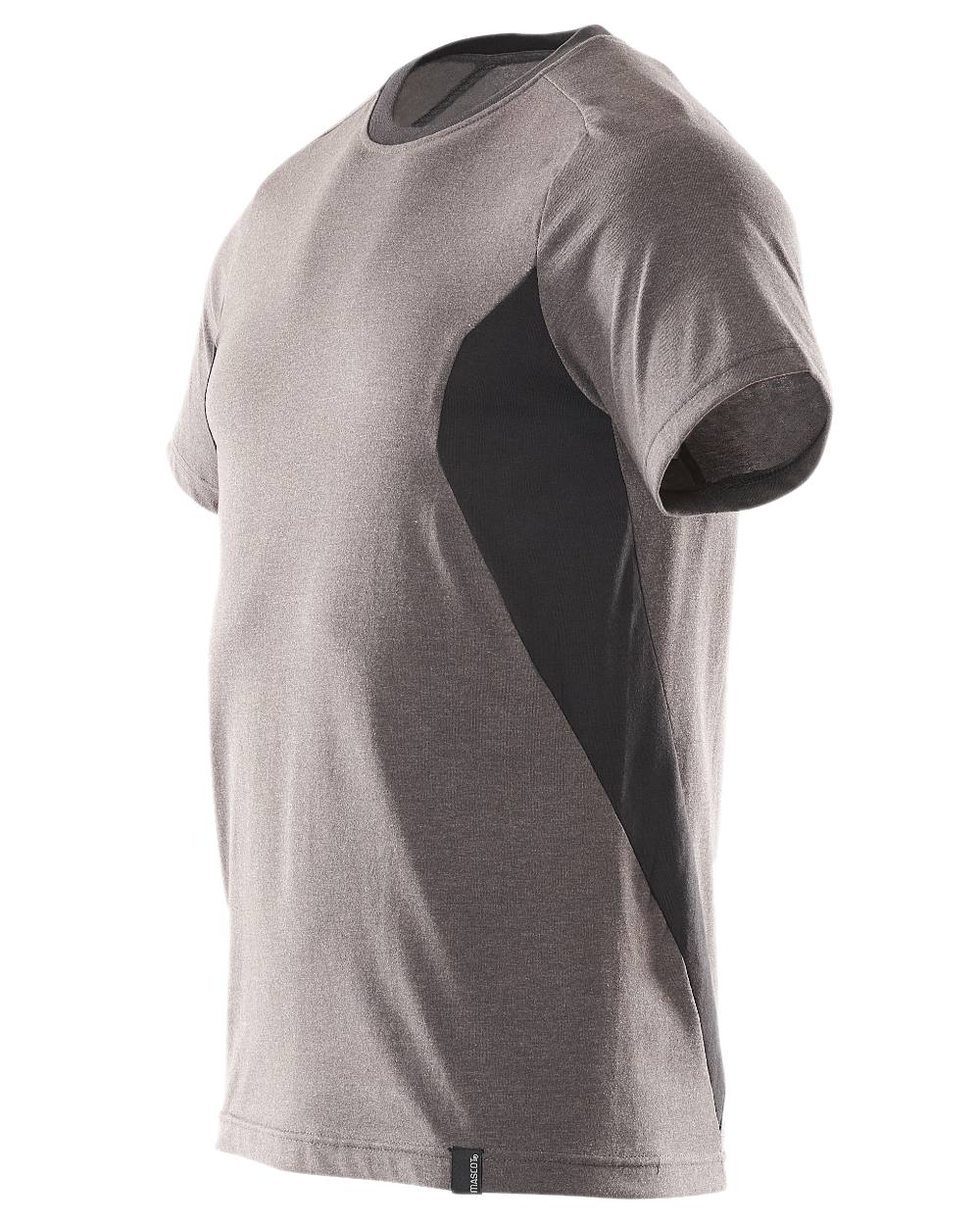 Dark Anthracite Black Coloured Mascot Workwear Mens Accelerate Round Neck T-Shirt on white background
