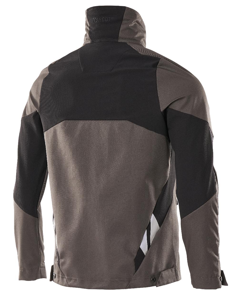 Dark Anthracite Black Coloured Mascot Workwear Mens Accelerate Stretch Zones Jacket on white background